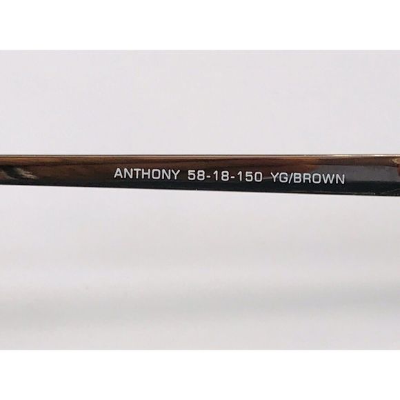 New Wide Guyz Gold & Brown ANTHONY Eyeglasses 58mm for The Stylish Large Man - Picture 9 of 13